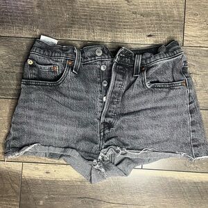 black washed Levi jean shorts, perfect condition